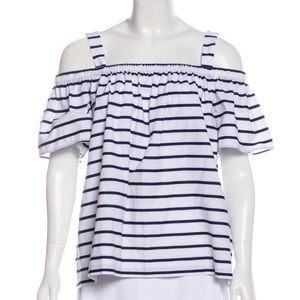 Kate Spade Broome Street Cold Shoulder Stripe Top